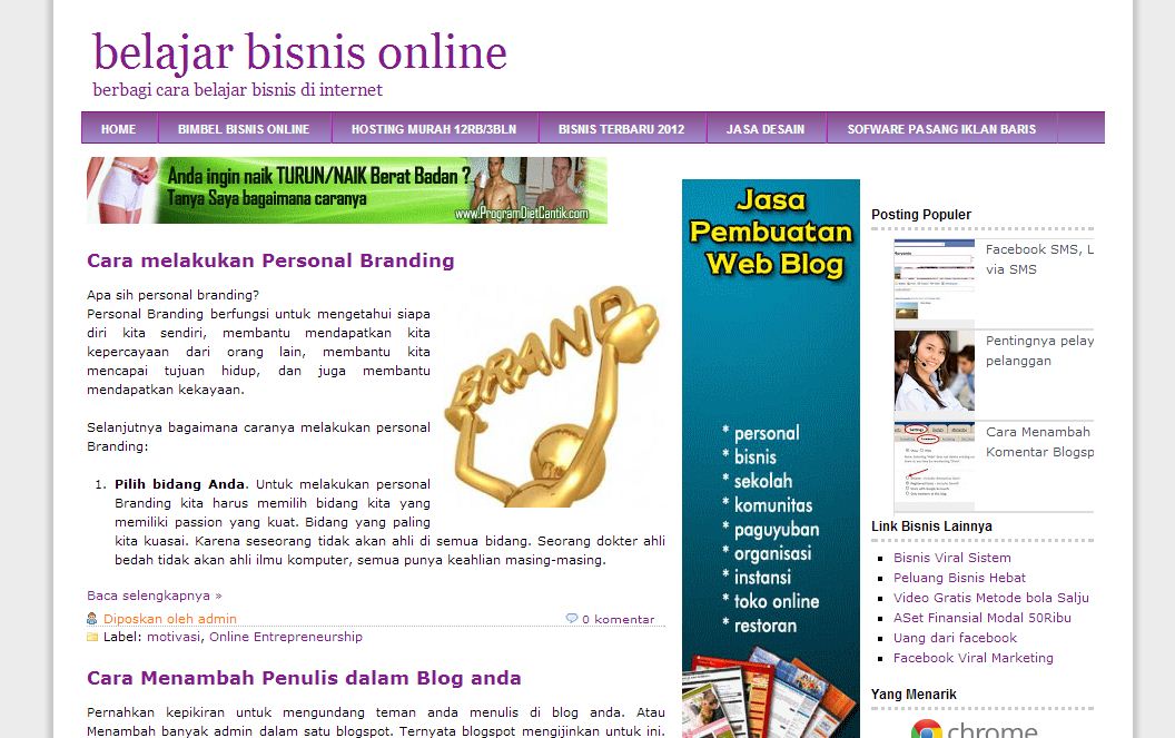 Menggunakan Blog sebagai Alat Branding Pribadi