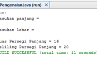 Kode Program Java: Menghitung Keliling Persegi Panjang